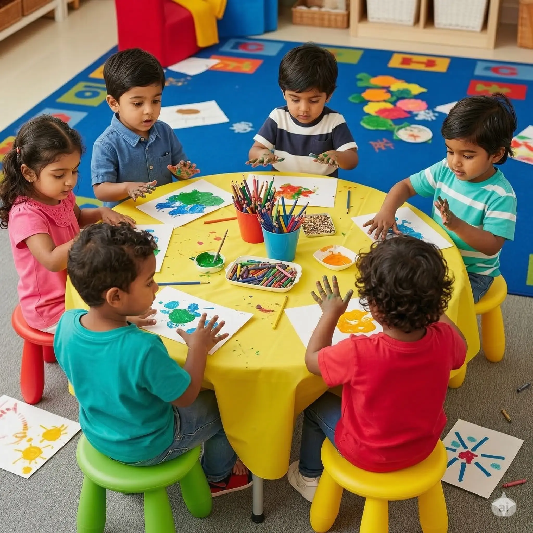 Child painting