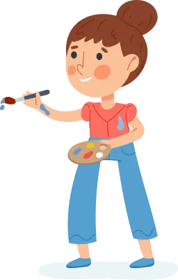 Girl painting